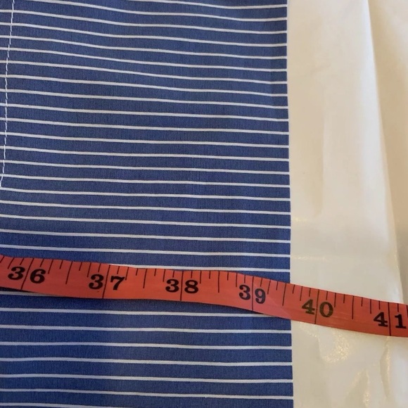 Joseph Ribkoff Woman’s Size 8 Blue & White Striped Button Down With Tie - Picture 12 of 12